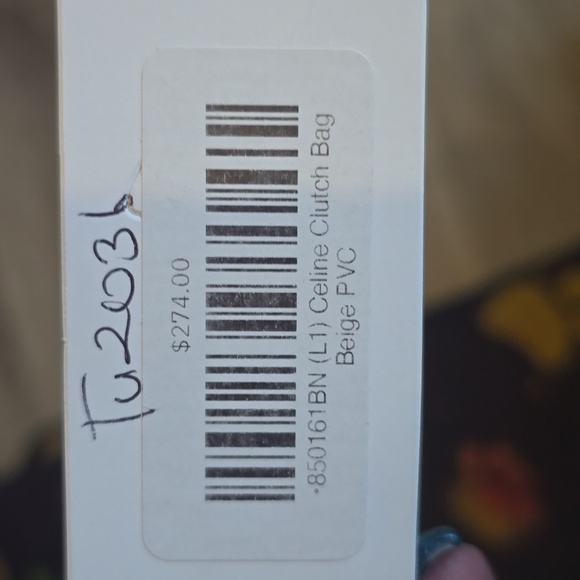 Celine Brown and Tan Clutch Bag with Leather Trim *FINAL PRICE* - Picture 13 of 13